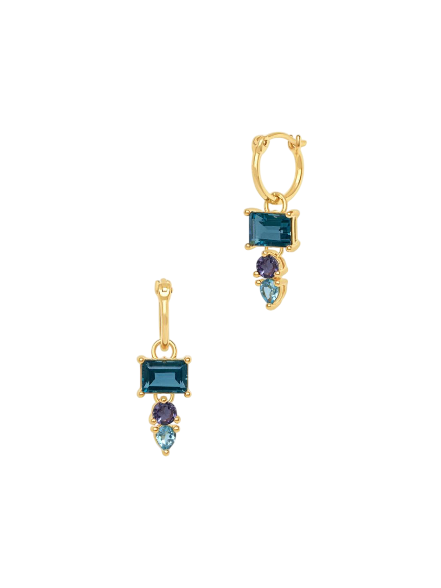 Gem-set drop earrings